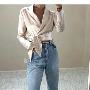 Silk Wrap Blouse